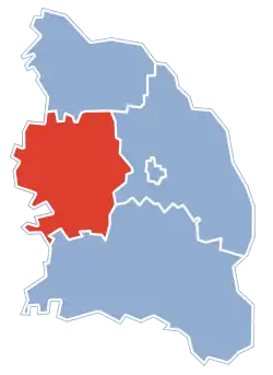 Położenie na mapie powiatu