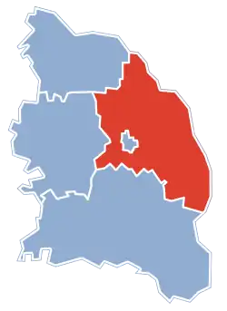 Położenie na mapie powiatu