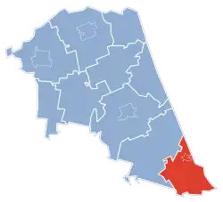 Położenie na mapie powiatu