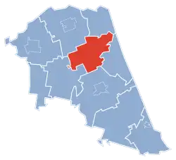 Położenie na mapie powiatu