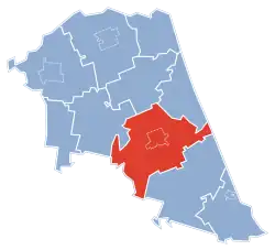 Położenie na mapie powiatu