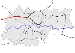 Mapa przebiegu linii kolejowej 118