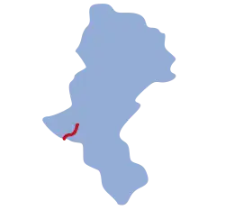 Mapa przebiegu linii kolejowej 158