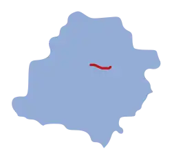 Mapa przebiegu linii kolejowej 17