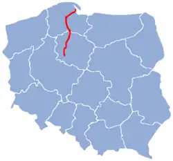 Mapa przebiegu linii kolejowej 201
