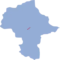 Mapa przebiegu linii kolejowej 21