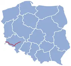 Mapa przebiegu linii kolejowej 274