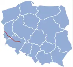Mapa przebiegu linii kolejowej 275
