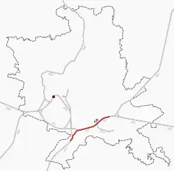 Mapa przebiegu linii kolejowej 428