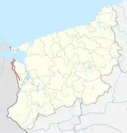 Mapa przebiegu linii kolejowej