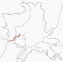 Mapa przebiegu linii kolejowej 433