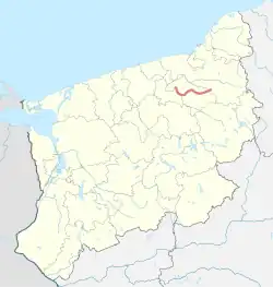 Mapa przebiegu linii kolejowej