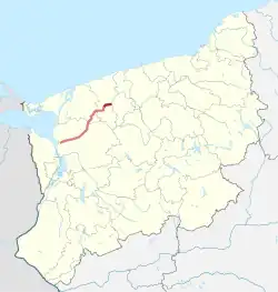 Mapa przebiegu linii kolejowej