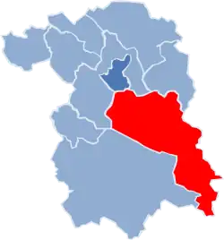 Położenie na mapie powiatu