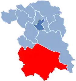 Położenie na mapie powiatu