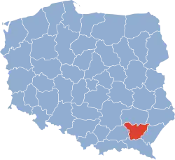 Położenie na mapie Polski