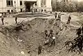 Pałac po bombardowaniu we wrześniu 1939