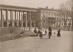 Pałac od strony Ogrodu Saskiego ok. 1895