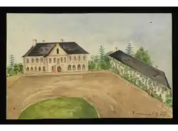 Pałac, akwarela (1895)