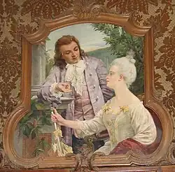 Jeden z obrazów w tzw. Holu Drewnianym, na piętrze pałacu