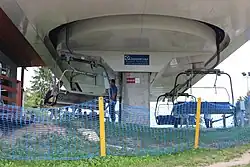 Krzesełka na górnej stacji