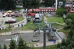 Potok Grajcarek poniżej kolei