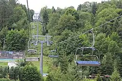 Przejazd w środkowym odcinku kolei