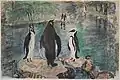 Penguins by the lake, 1923