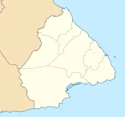 Mapa konturowa Los Santos, u góry nieco na prawo znajduje się punkt z opisem „Guararé”