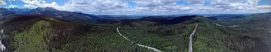 Panorama widokowa na Drogę Oswalda Balzera