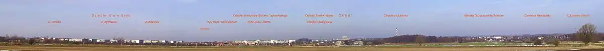 Panorama Wielunia widziana z północnego wschodu (ze wzgórza „nowego cmentarza” w Rudzie)