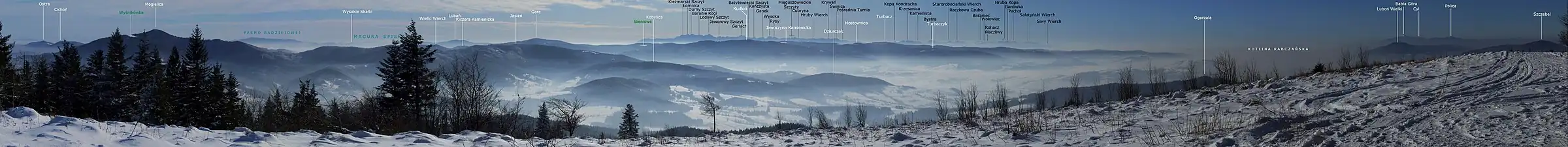 Panorama widokowa z Ćwilina