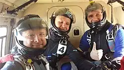 PZL W-3 Sokół, XXI Puchar Polski Para-Ski - Szczyrk/Bielsko-Biała 2017. Dominik Grajner (Balance), Tomasz Wojciechowski (Balance), Tymoteusz Tabor (18bpd) (marzec 2017)