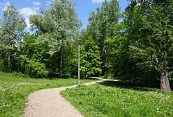 Ogólny widok południowo-zachodniej części parku na północ