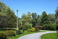 Ogólny widok centralnej części parku na północ