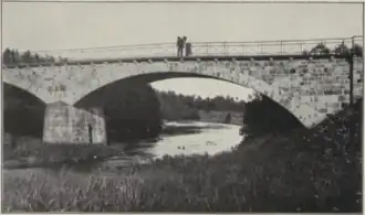 Most w Trąbkach przed powstaniem jeziora