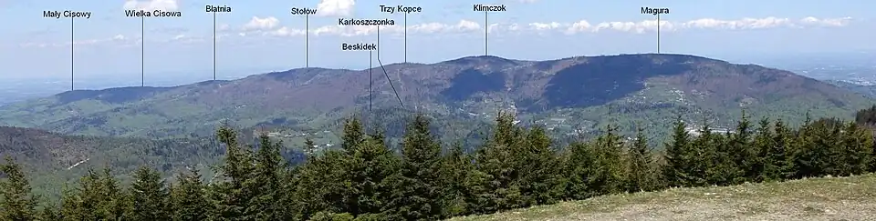 Widok na Stołów z Małego Skrzycznego