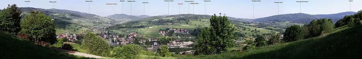 Położenie przełęczy Dział w Paśmie Koskowej Góry