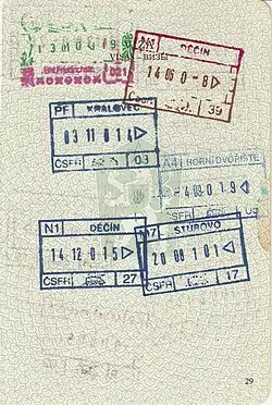 Stempel kontroli granicznej – pg Lubawka-Královec