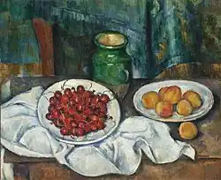 Paul Cézanne, Martwa natura z wiśniami i brzoskwiniami, 1885