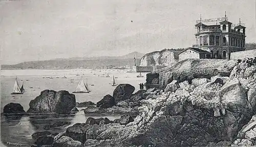 Zatoka Nicei podczas obywania regat, 1884