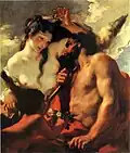 Przypisywane G.A. Pellegriniemu, Herkules i Omfale, XVIII w.