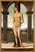 Pietro Perugino (1447/49-1523), Św. Sebastian przywiązany do kolumny (ok.1500/10)