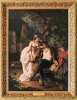 Scena miłosna w parku