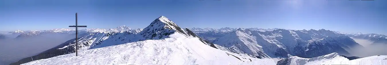 Widok ze szczytu Petit Arc