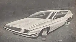 Studium nadwozia samochodu Fiat 125 GT