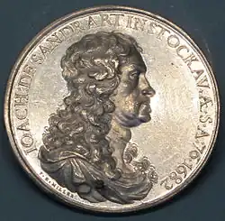 Philipp Heinrich Müller, medal z podobizną Joachima von Sandrarta (Norymberga, 1682)