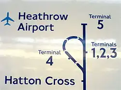 Schemat linii metra na terenie lotniska Heathrow