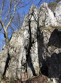 Fragment Pieninek z Filarem Architektów i szczeliną