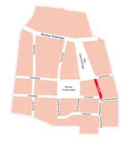 Plan przebiegu ulicy